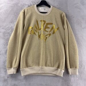 Comme des Garcons Sweatshirt Womens Size Medium Gold Golden King Graphic AD2014